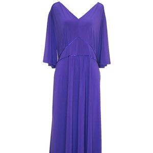 GLAMOROSA Formal Purple Gown Dress Kimono New X large 225$